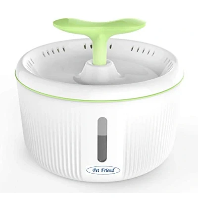 Image of Pet Friend Deluxe Cat Fountain 2 Litre With Illuminated Water Level Indicator Clean Purified Fresh Drinking Bowl For Cats And Small Dogs