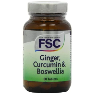 Image of FSC Ginger Curcumin and Boswellia Pack of 60 Tablets