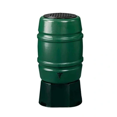 Image of Harcostar 168L Water Butt + Stand, Rain Barrel, Collector, UK Storage Barrel