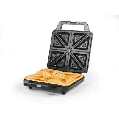 Image of Salter Sandwich Toaster Non Stick Deep Fill Toastie Maker, Cook 4 Toasted Sandwiches, 30% Bigger Toasties, Extra Thick Slice Grill Press, Automatic Temperature Control, Easy Clean, 1600W