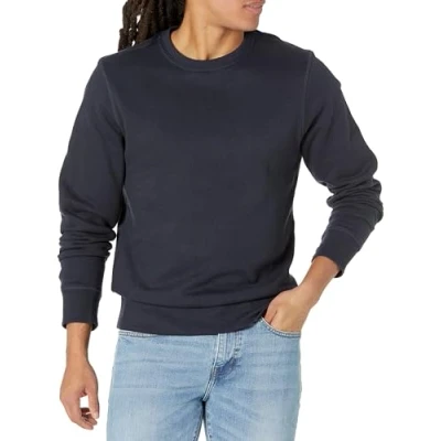 Image of Amazon Essentials Men&#039;s Fleece Crew Neck Sweatshirt (Available in Big &amp; Tall), Navy, XS