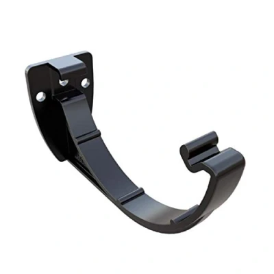 Image of 4 x Black Half Round Fascia Gutter Brackets, Freeflow 112mm Rain Water Systems