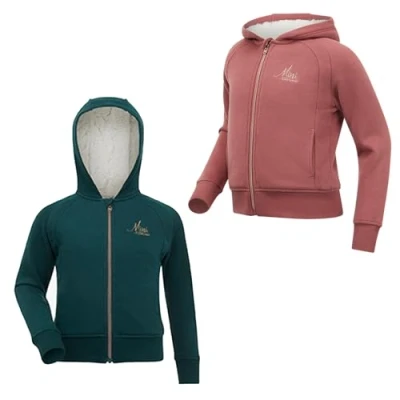 Image of LeMieux Mini Sherpa Lined Lily Hoody in Orchid or Spruce A Warm Hoody, Orchid, 7 8 Years