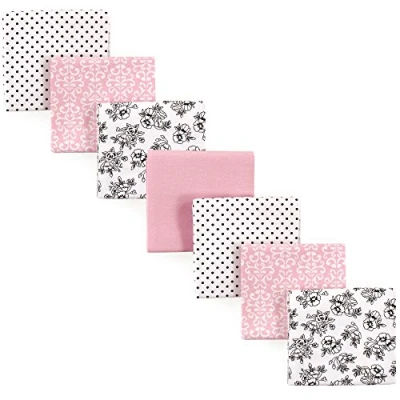 Image of Hudson Baby Unisex Cotton Flannel Receiving Blankets, 7 Pack, Toile, One Size