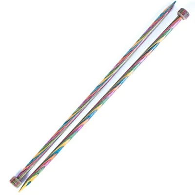 Image of KnitPro KP20208 25 cm x 6.5 mm Symfonie Single Pointed Needles, Multi Color