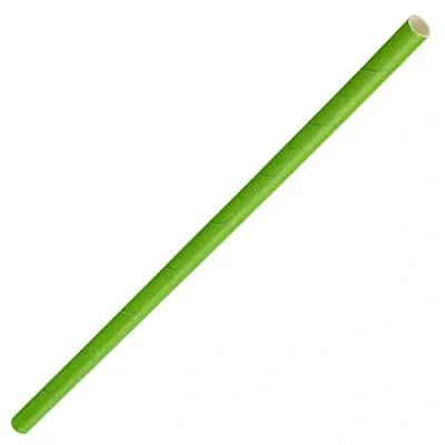 Image of Solid Paper Straws Green 8inch Pack of 250