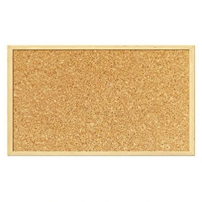 Image of Cork Pin Notice Board 300MM x 400MM Office Memo School with Push Pins Classic Wood Natural Frame