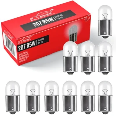 Image of Xtremeauto X10 207 R5W Bulbs 12V Car Bulbs, Side Light Tail Brake Number Plate Interior Motorcycle 5W Bulb R5E Bulb,X10