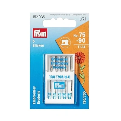 Image of Prym Sewing Machine Needles, Steel, Silver, No. 75 + 90