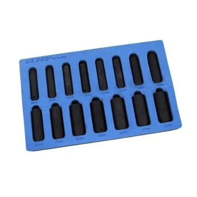 Image of US PRO Tools 15PC 3/8&quot; DR 6PT Deep Impact Socket Set Metric 8 22MM 3831