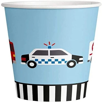 Image of Amscan 9906581 66 On The Road Kids Birthday Party Paper Cups 8 Pack