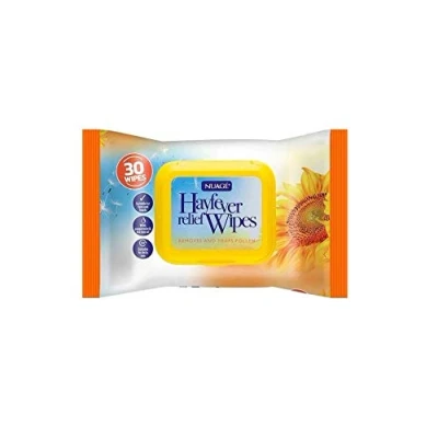 Image of 30 x Hayfever &amp; Allergy Relief Wipes for Hand Face Traps Pollen Dust Dirt Pet Wet Hay Fever (30 (1 Packet))