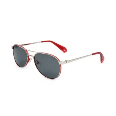 Image of Polaroid PLD 6070/s/x Sunglasses, J2B/M9 Silver RED, 56