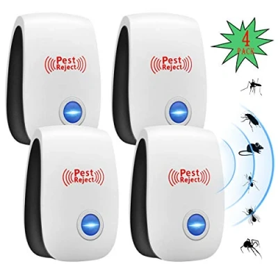 Image of Ultrasonic Pest Repeller Plug in Indoor Insect Repellent Mice and Rat for Mosquitoes Cockroaches Ants Spiders Termite other Pests,4pack