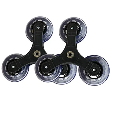 Image of WZCXYX Shopping Cart Wheels, 3 wheel Stair Climbing, Rubber, 24.5cm, Durable, UTILITY_CART_WAGON