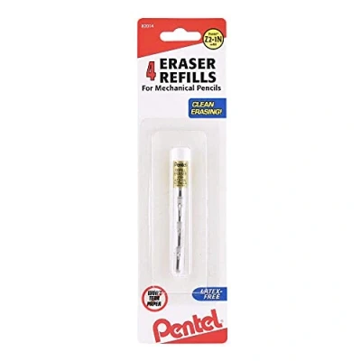 Image of Pentel Eraser Refill for Pencils, 4/Tube, White (PENZ21)