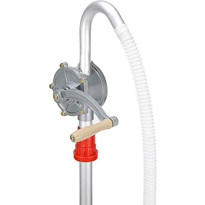 Image of Zerone Oil Barrel Pump, 29L/min Aluminum Alloy Rotary Hand Pump Crank for Petrol Diesel Fuel Garage Drum Tool