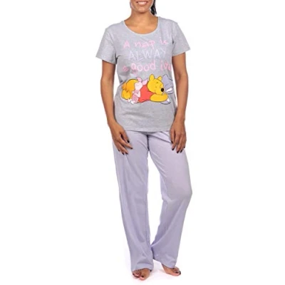 Image of Disney Womens Winnie The Pooh Pyjamas Grey Size XX Large