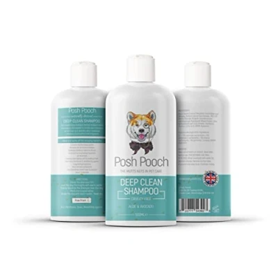 Image of Deep Clean Dog Shampoo &amp; Conditioner For Smelly Dirty Dogs Puppies Posh Pooch® Naturally Derived Pro Vitamin 3 in 1 Cleaning, Deodorising Moisturising Dogs, With Avocado B5 Aloe Vera