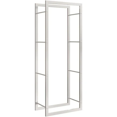 Image of vidaXL Firewood Rack 50x28x132 cm Stainless Steel