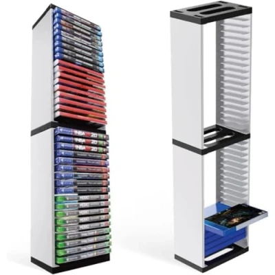 Image of DaMohony Games Storage Tower for PS5, Game Disks Holder Stand, Stores 36 PS5 or Blu Ray