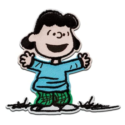 Image of Mono Quick Peanuts Lucy Iron On Patches Adhesive Emblem Stickers Appliques, Size: 7,4 x 8 cm