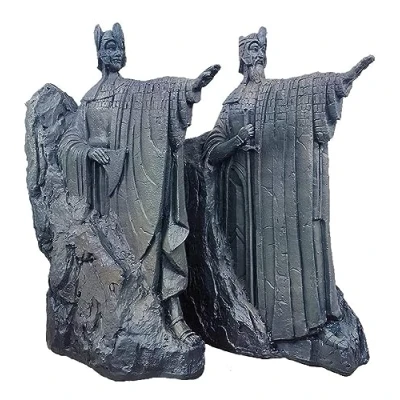 Image of Lord of The Rings Bookends, Resin Decorated Bookshelf, 9.8 Inch Gifts Book Ends Non Slip Divider for Library Office Home Study