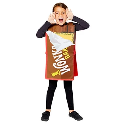 Image of Amscan 9909047 Kids Officially Licensed Warner Bros. Wonka Bar Tabard Fancy Dress Costume Age: 3 7 Yrs