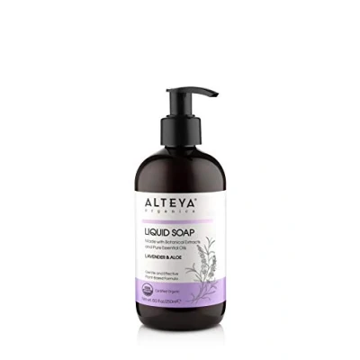 Image of Alteya Liquid Soap Lavender &amp; Aloe USDA Certified Organic Body Cleanser, 250 mL