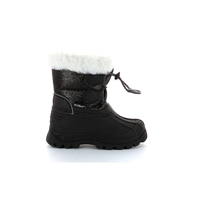 Image of Kickers Sealsnow Winter boots for kids, Size: 11.5/12K, Noir brillant Synthetics/textile