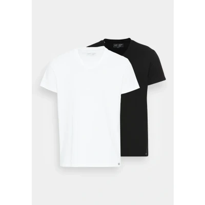 Image of Lee Men&#039;s Twin Pack V Neck T Shirt, Black White, S