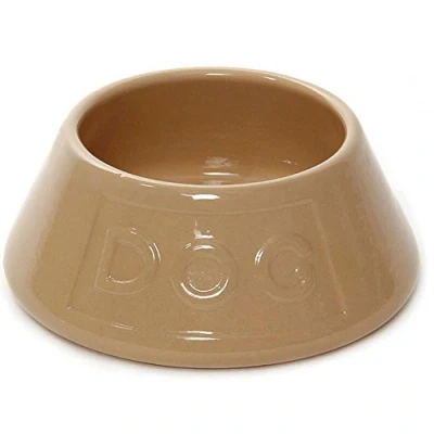 Image of Mason Cash Non Tip Spaniel Water Bowl (21cm x 8.5cm) (Brown)