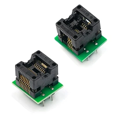 Image of SOP8 to DIP8,SOP16 DIP16 IC Programmer Socket Converter Adapter Module 2PCS(SOP8 200mil+SOP16 150mil) Wide Body Narrow