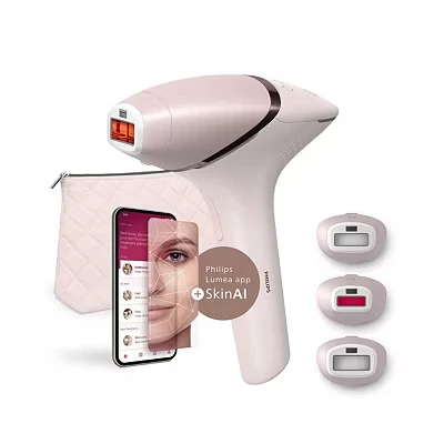 Image of Philips Lumea 9900 Series, IPL Hair Removal Device, With SkinAI Technology, 3 Attachments, Corded &amp; Cordless Use, BRI953/02
