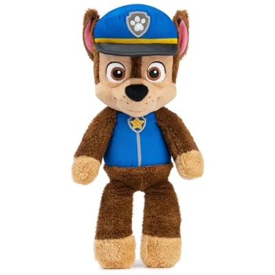 Image of GUND PAW Patrol Official Chase Take Along Buddy Plush Toy, Premium Stuffed Animal for Ages 1 and Up, Blue/Brown, 33.02cm