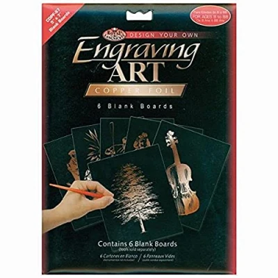 Image of Foil Engraving Art Blank Boards 5&quot;X7&quot; 6/Pkg Copper