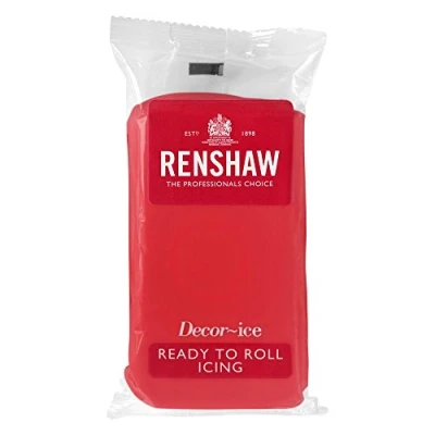 Image of 500g Renshaw Ready To Roll Icing Fondant Cake Regalice Sugarpaste POPPY RED