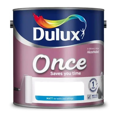 Image of Dulux Once Matt Emulsion Paint Natural Calico 2.5L