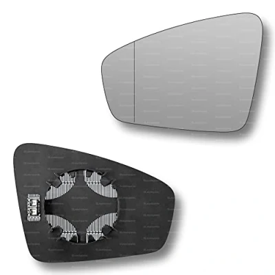 Image of Less4spares Replacement Wing Mirror Glass Left Compatible with VW Tiguan 2016 2022 CLIP ON Passnager Near Side N/S Heated Blind Spot