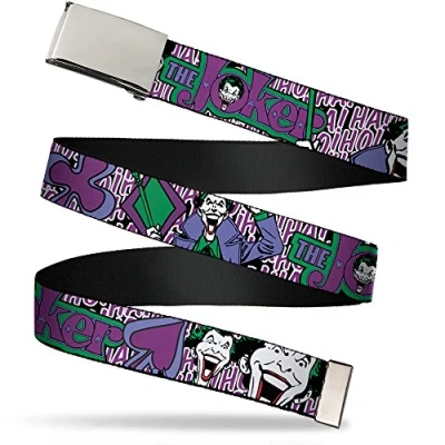 Image of Buckle Down Men&#039;s Web Belt Joker, Multicolor, 1.25&quot; Wide Fits up to 42&quot; Pant Size