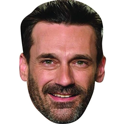 Image of FoxyPrinting Jon Hamm Tv Movie Star Celebrity Cardboard Party Face Mask Fancy Dress