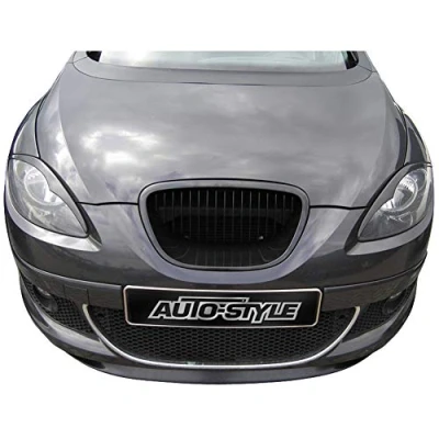 Image of AUTO STYLE Black Plastic ABS Grille for Seat Leon/Altea/Toledo 1P 2005 2009 Excl. FR/Cupra