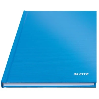 Image of Leitz A5 Hard Covered Notebook, Ruled, 90 gsm Ivory Paper, Solid Range, Light Blue, 80 Sheets