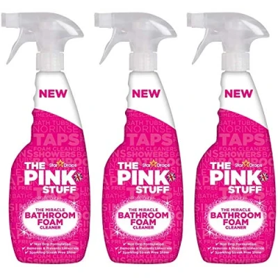 Image of 3 x The Pink Stuff Miracle Bathroom Foam Cleaner, 750ml