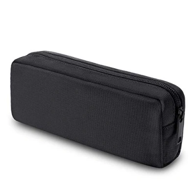 Image of Pencil Pen Case, Dobmit Big Capacity Pouch Makeup Bag Durable Office Stationery Organizer Black