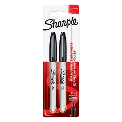 Image of Sharpie Fine Point Permanent Marker Black (Pack of 2)