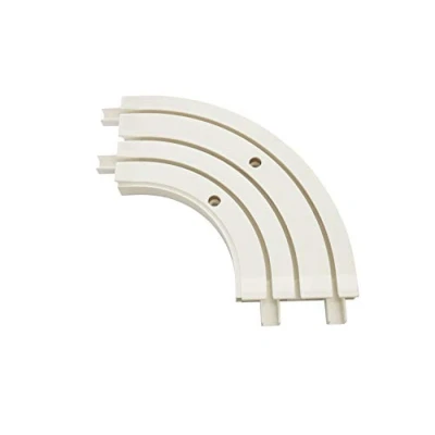 Image of GARDINIA bay bow for curtain rail extensions GE3/3 way rail, 90 angle, 18.5/18.5 cm, plastic, white