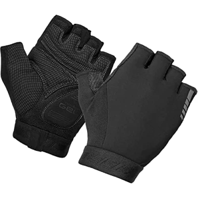 Image of GripGrab Unisex&#039;s WorldCup 2nd Edition Cycling Gel Padded Short Half Finger Shock Absorbing MTB Anti Slip Biking Gloves, Black, XXL