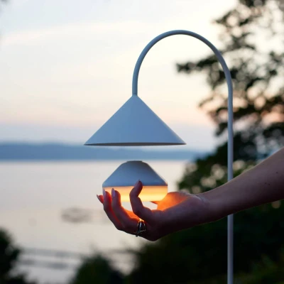 Image of FRANDSEN LED rechargeable lamp One, white, Ø 9 cm, acrylic