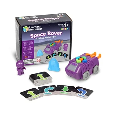 Image of Learning Resources Space Rover Coding Set, 23 Pieces, Ages 4+, for Kids, Toys, Kids STEM Toys Classroom, Astronaut Purple
